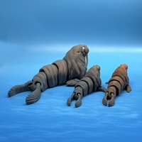 Figura de acción articulada de foca de juguete impresa en 3D, modelo de animal marino, simulación de mascota linda, pequeño adorno de escritorio