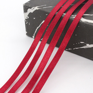 Bh Double Faced Satin <b>Ribbon</b> 0.6 Cm Wine <b>Red</b> 25m Gift Wrapping <b>Ribbon</b> - Product Image 3