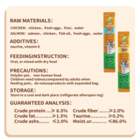 Pabrik Grosir Kustom Camilan Krim Ayam & Salmon untuk Kucing, Camilan Basah Berbasis Daging yang Aman untuk Kucing.