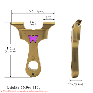 Piaoyu Nuevo Tirachinas de Acero Inoxidable con Diseño de Dientes de Dragón Dorado y Bandas de Goma para Caza al Aire Libre - Product Image 3