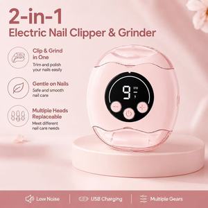 Coupe-ongles électrique portable mini rose anti-pincement pour hommes et femmes - Product Image 5