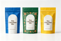 Sachet à épices réutilisable en film polyester de qualité alimentaire, avec fermeture éclair, pour thé et café, surface mate, transparent d'un côté