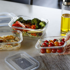 Juego de 2 recipientes de vidrio resistentes al calor Atomico para almacenar alimentos (S/M/L) - Product Image 2