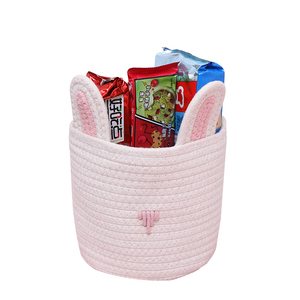 Cotton Rope Laundry Basket Woven Storage <strong>Small</strong> Cotton <strong>Hamper</strong> - Product Image 6