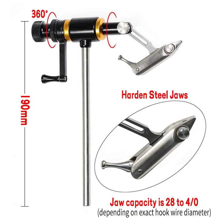 Rotary Fly Tying Vise - Precision Tools for Stream & Ocean