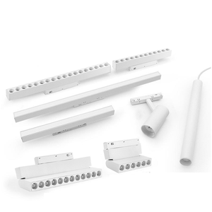 Système d'éclairage sur rail magnétique 48V, éclairage d'inondation pliable à spectre complet, éclairage de grille à intensité variable, éclairage de plafond, LED et rail magnétique - Product Image 2