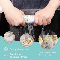Chiffons à vaisselle suédois imprimés en usine, écologiques et biodégradables, motifs personnalisés, réutilisables, en éponge de cellulose, pour le nettoyage de la cuisine