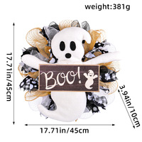 Halloween Fantôme Planche En Bois Guirlande Horreur Atmosphère Décoration pour Halloween Maison Porte Décor