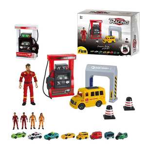 Simulación <span class=keywords><strong>de</strong></span> juego <span class=keywords><strong>de</strong></span> simulación <span class=keywords><strong>de</strong></span> juguete gasolinera con hombres modelo plástico lavado <span class=keywords><strong>de</strong></span> coches juguete eléctrico gasolinera juguete para niños niño - Product Image 2