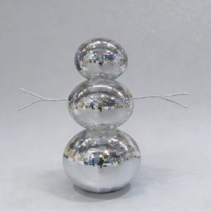 Adorno Navideño <span class=keywords><strong>de</strong></span> Muñeco <span class=keywords><strong>de</strong></span> Nieve Grande para Exteriores con Espejo y Bola <span class=keywords><strong>de</strong></span> Discoteca, Diseño Nuevo - Product Image 5