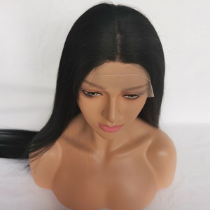 Parrucca piena di pizzo con nodo nascosto in vera Base di cuoio capelluto in seta con doppio filo naturale all'ingrosso - Product Image 1