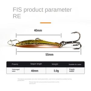 Leurre de pêche imprimé en acier, appât artificiel dur <span class=keywords><strong>pas</strong></span> <span class=keywords><strong>cher</strong></span>, cuillère de pêche en eau salée pour le bar/la <span class=keywords><strong>truite</strong></span> - Product Image 3