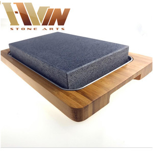 Cuisson pour steaks <span class=keywords><strong>Plateau</strong></span> et Froid <span class=keywords><strong>Lave</strong></span> Hibachi Pierre à Griller <span class=keywords><strong>Plateau</strong></span> En Bambou pierre <span class=keywords><strong>de</strong></span> <span class=keywords><strong>lave</strong></span> pour la cuisson - Product Image 2