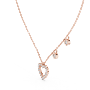 Collier en or rose pour femme avec diamant de laboratoire, bijoux élégants et raffinés pour mariage, anniversaire, usage quotidien, cadeau spécial - Product Image 4