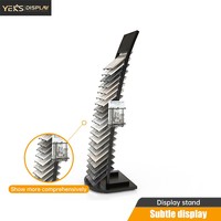 Présentoir vertical personnalisé en métal pour échantillons de pierre, support de sol pour marbre et carreaux de quartz