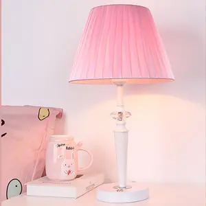 Bedroom Bed Dimming Pastoral Style Princess Ins Girl Pink Warm Decorative Lamp