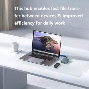 4-портовый 3,0 <span class=keywords><strong>USB</strong></span>-концентратор с питанием Type-C для расширения ноутбука, алюминий, <span class=keywords><strong>5</strong></span> Гбит/С/10 Гбит/с, в наличии - Product Image 6