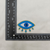 Patchs pour les yeux bleus une broderie de carte Multi Design chapeau yeux fer sur des patchs pour les yeux brodés pour la décoration de sac de vêtements