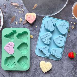 High Quality Silicone 3D Heart Mold for DIY Valentine's Day Chocolate <b>Cake</b> Soap Candle Food Grade Easy <b>Cake</b> OPP Bag Packaging - Product Image 2