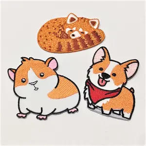 No MOQ Sew On Iron On High Quality Hot Cut Border Personalized Cute Lovely Animal Custom Embroidery Patches For Hoodies