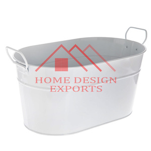 Décor extérieur fait à la main en métal en fer forgé seau à boissons meilleure vente en fer enduit forme ronde seau et jardinière pour l'intérieur - Product Image 3