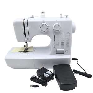 Machine à coudre domestique multifonctionnelle à double aiguille, surjeteuse et boutonnière, modèle mini de bureau - Product Image 4