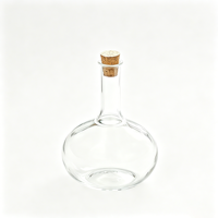 Carafe à whisky classique en verre de 500 ml avec couvercle, bouteille à spiritueux en verre de 750 ml en forme de vase classique, carafe à liqueur de luxe côtelée
