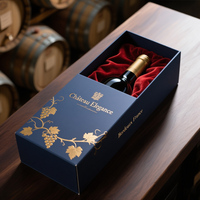 Boîte à vin personnalisée, unique, recyclable, en carton de luxe, avec aimant, boîte cadeau pour vin, emballage pour vin