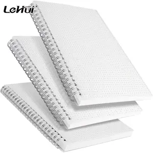 Lehui 固定 3 包 100gsm 厚虚线 5.7 “x 8.3” 螺旋笔记本，480 页供家庭使用和朋友