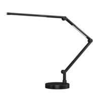 Lampe de bureau LED contemporaine à base métallique, pliable, double source lumineuse, 95Ra, gradation tactile/ajustement des couleurs, écologique, protection des yeux