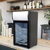 Réfrigérateur de comptoir Meisda SC40B 40L, mini-réfrigérateur à porte simple en verre pour boissons froides, bières et jus