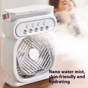 Ventilateur brumisateur portable, refroidisseur d'air, réservoir d'eau de 450 ml, climatiseur évaporatif, ventilateur personnel pour la maison, la chambre, le bureau, la tente - Product Image 4