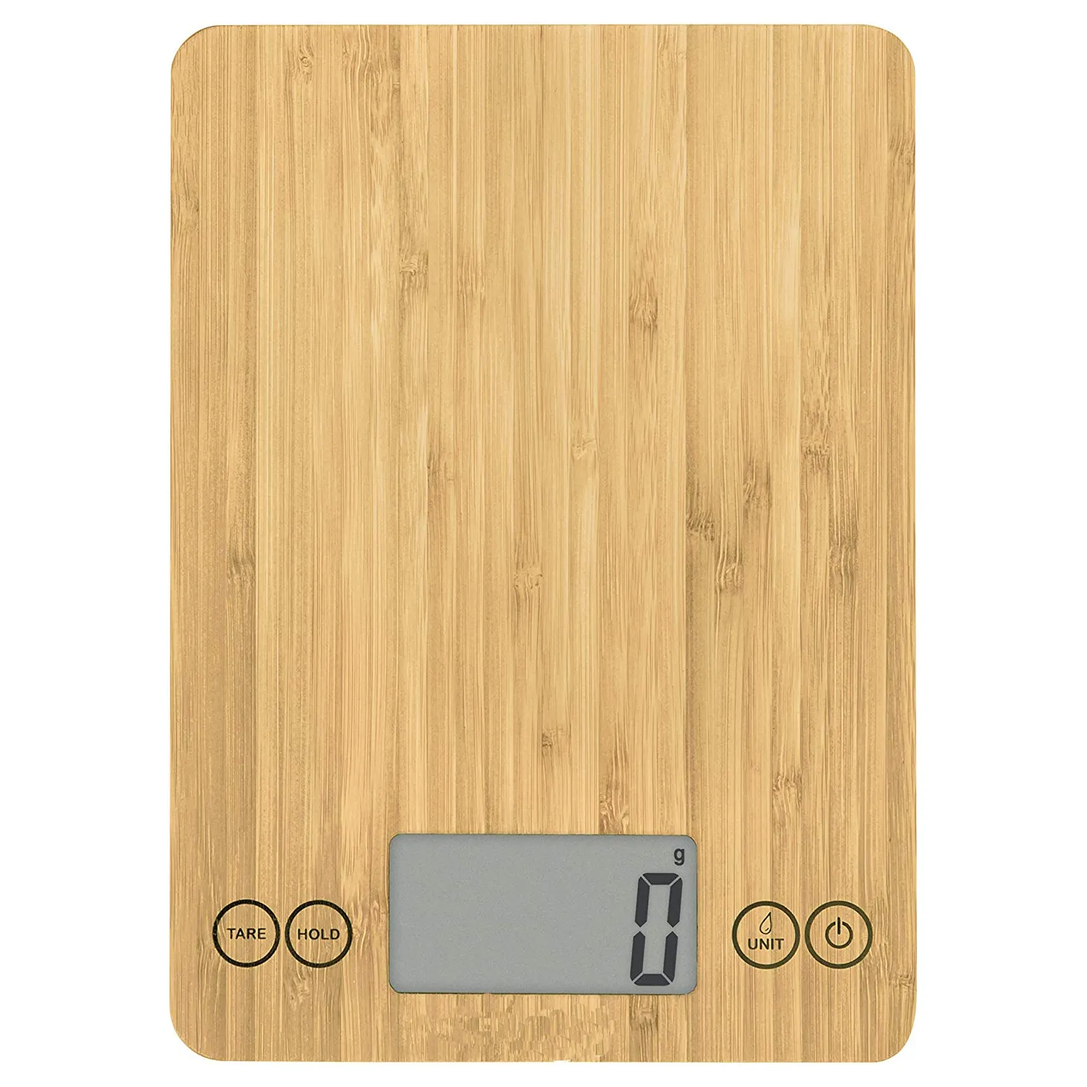 Eco-friednly Natural Bamboo Cutting Board with Weight Scale for Kitchen