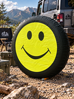 TS-BT-318 Sortie d'usine pour Suzuki Jimny – Housse de roue de secours en PVC de 15 pouces avec motif Smiley