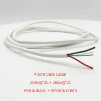 ホワイト20awg28awg日付USBケーブル4コアPVC絶縁電源制御ワイヤーマルチコア電気銅ケーブル