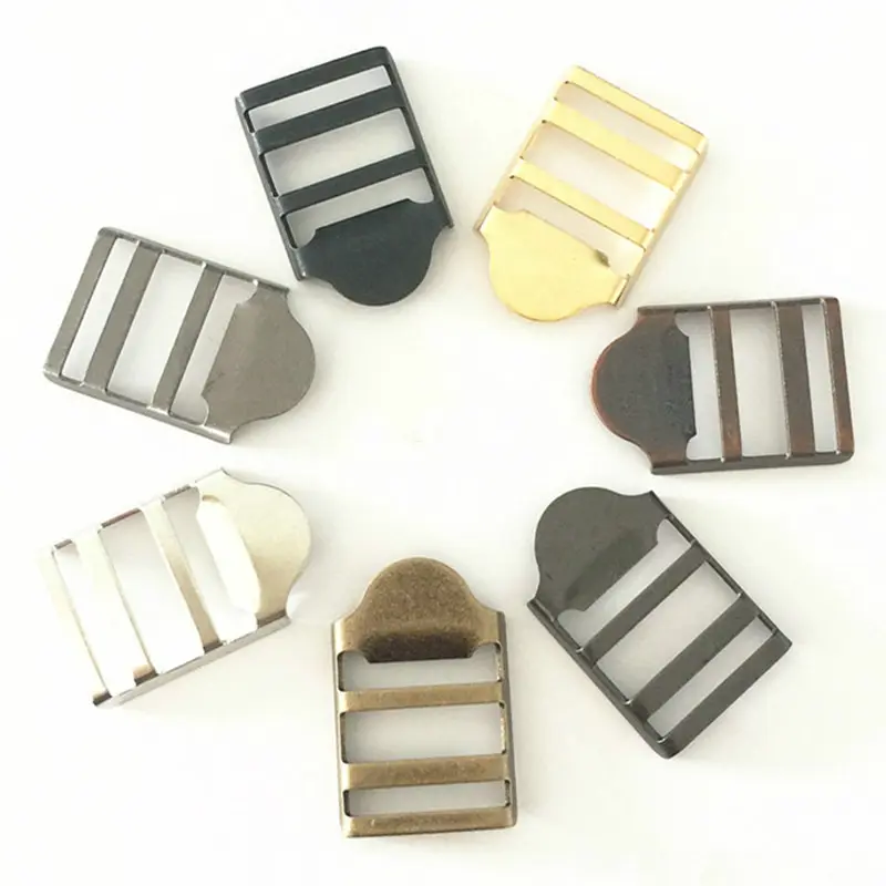 Plated Bag Accessory Color Metal Brass/Iron Double Bar Ladder Lock Buckle Strap