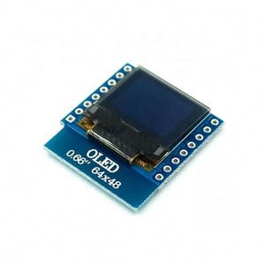 0.66 นิ้วโมดูลจอแสดงผล OLED สำหรับ WEMOS D1 MINI ESP32 โมดูลอาร์ดูโน่ AVR STM32 64x48 0.66"หน้าจอ LCD IIC I2C OLED - Product Image 5
