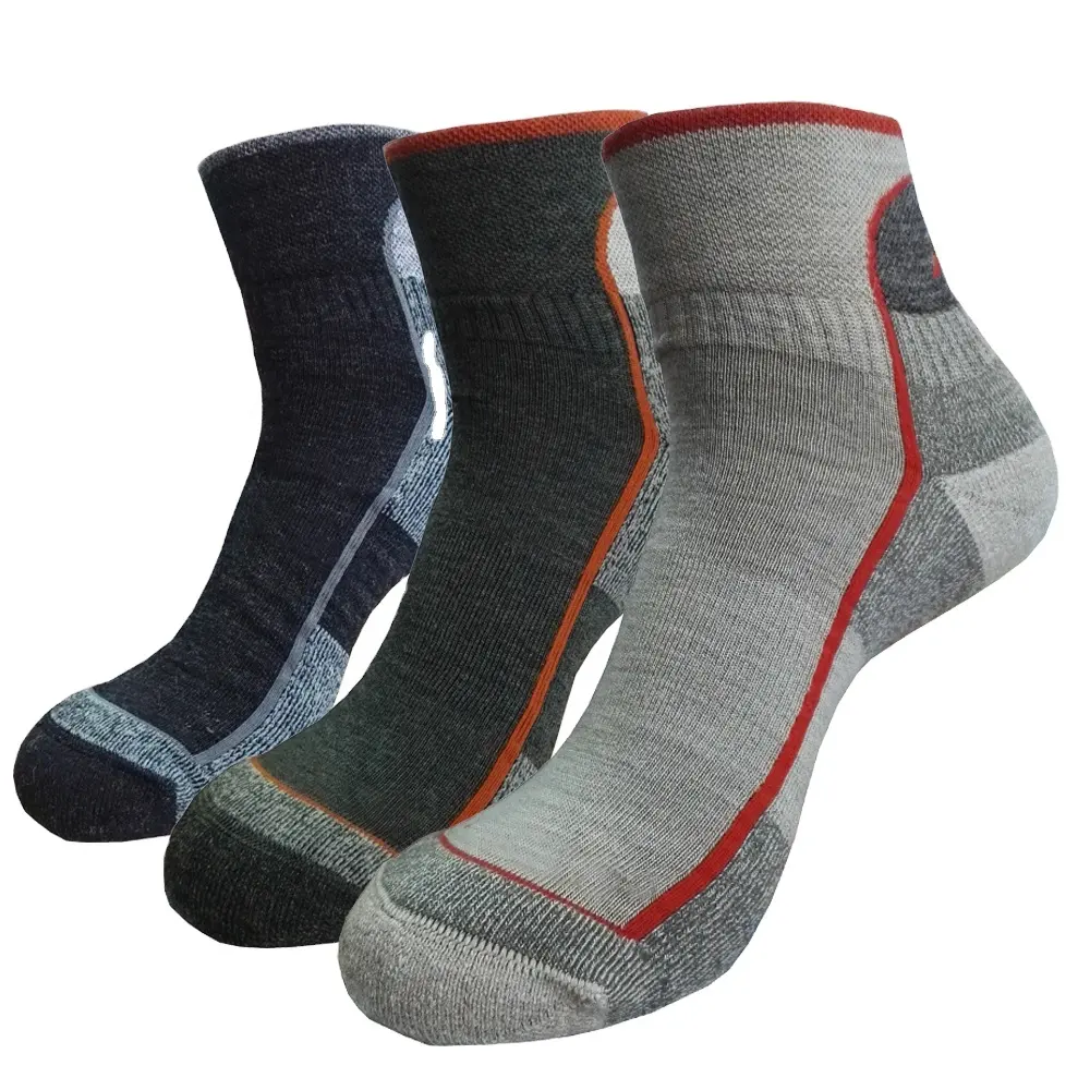 Fashion style marino wool socks custom design men's merino wool hiker outdoor running socks