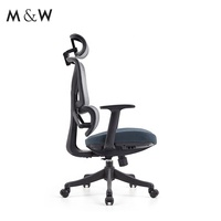 Mobilier d'usine M & W Chaise de bureau ergonomique à mailles roulantes à réglage direct