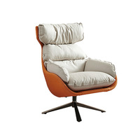 Fauteuil pivotant de luxe italien moderne, vert, à dossier haut, inclinable, avec appui-tête, pour salon