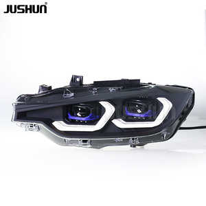 Автомобильные светодиодные линзованные фары JUSHUN для BMW 3 серии F30 13-18 с функцией переключения цвета (желтый и белый) - Product Image 2