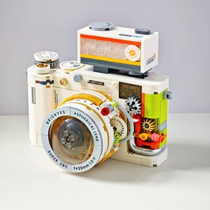 Mini briques <span class=keywords><strong>en</strong></span> forme de granules M242 – Modèle de caméra rétro tendance, jouet de construction populaire <span class=keywords><strong>en</strong></span> <span class=keywords><strong>ligne</strong></span>, décoration de bureau créative parfaite - Product Image 4