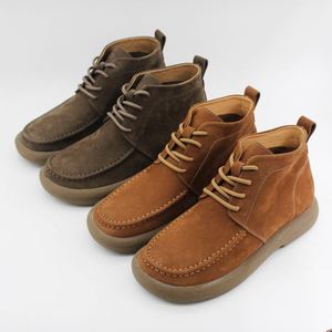 2026 New Style Men's <b>Boots</b> for Autumn&<b>Winter</b>-British Retro Cowhide Outdoor Ankle <b>Boots</b> Fashionable Comfortable Men's <b>Work</b> <b>Boots</b> - Product Image 2