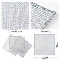 Serviette à vaisselle en fil d'argent avec logo personnalisé, non rayante, multi-usages, pour la vaisselle et le nettoyage ménager, torchon