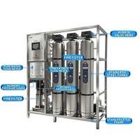 Système de purification d'eau par osmose inverse commercial 500LHP 1T en PRV/acier inoxydable avec filtration industrielle à contre-courant