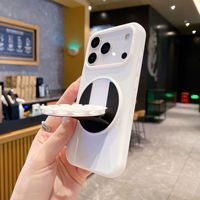 Groothandel Zachte Siliconen Zuignap Houder Telefoon Hoesje Voor Iphone 17 16 Pro Max Handsfree Draagbare Beschermhoes Met Standaard