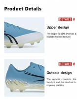 Chaussures de football en cuir pour hommes, personnalisées par le fabricant, respirantes, été/hiver, entraînement en extérieur, semelle intermédiaire en TPU