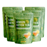 Thé détox au citron pour un ventre plat en 10 jours, thé aux herbes pour maigrir, complément alimentaire naturel pour perdre du poids, étiquette privée, sachet de thé personnalisé, OEM ODM