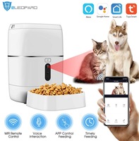 Distributeur automatique de nourriture pour animaux de compagnie Tuya Smart, matériau PC, capacité 6L, contrôle par application, Wi-Fi sans fil, commande vocale Alexa/Google, longue durée de vie