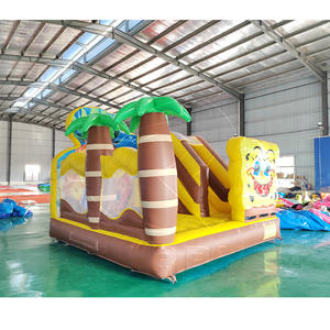 Château gonflable géant en PVC de style dessin animé, prix d'usine Mico, combo intérieur/extérieur, aire de jeux pour enfants, toboggan, 300-500 kg - Product Image 1